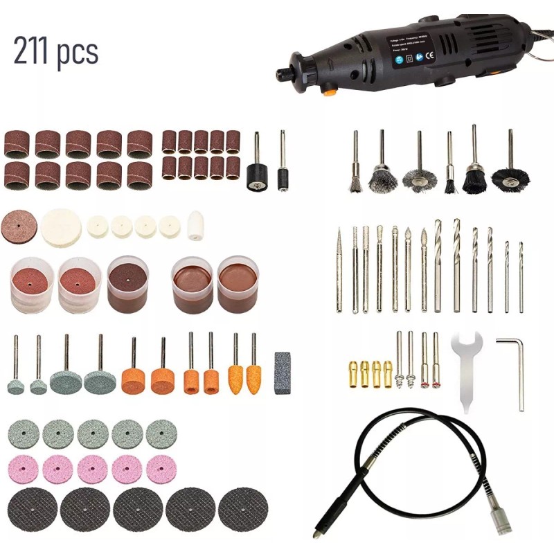 Tianxin Mini Taladro Mototool Con 211 Accesorio Para Dremmel Esmeril