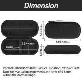 khanka Stroage Case for Retroid Pocket 5 / 4 Retro Handheld Game Console & Accessories,Case Only（Black）