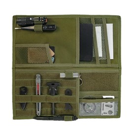 ZIMISI Tactical Molle Car Visor Organizer, 600D Oxford Cloth Truck Visor Molle Panel Sunshade Storage Pouch Holder with Multi-Pocket, Tactical Gear Car Sun Visor Organizer for Most Cars (Army Green)