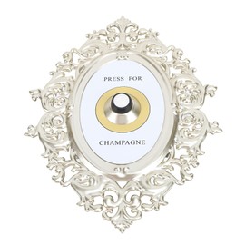 Cocoarm Champagne Button Ring Press Mini Press for Champagne Door Ring Bell Champagne Decor Wall Sign Ornament for Christmas Front Doorbell