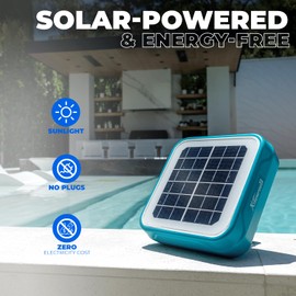 XtremepowerUS Solar Pool Ionizer - Floating Water Cleaner & Purifier Keeps Water Clear, 85% Less Chlorine, Compatible with Fresh and Salt Water Pools & Spas