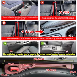 Car Seat Gap Filler (Side Seam Plug Strip, 2pcs)	