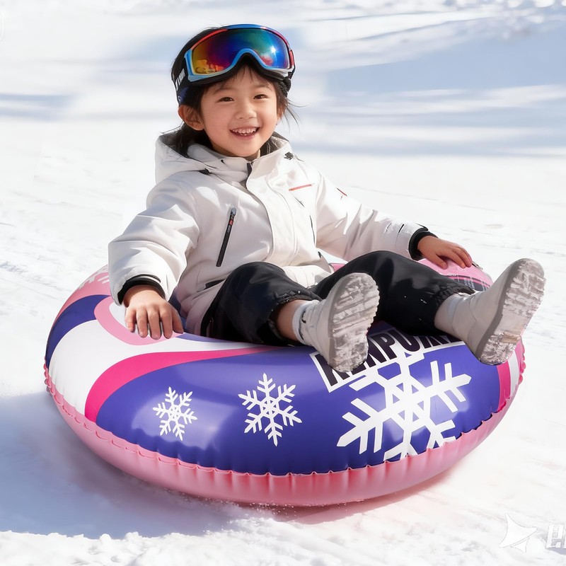 KENPUAZ Inflatable Snow Tube with Durable Fabric Cover – Premium