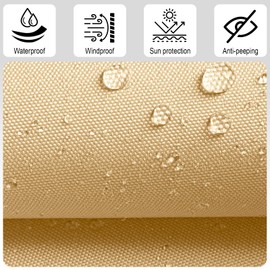 Cool Area balcony privacy screen,PES balcony cover anti-peeping,anti-rain, anti-ultraviolet,90x200 cm,Sand