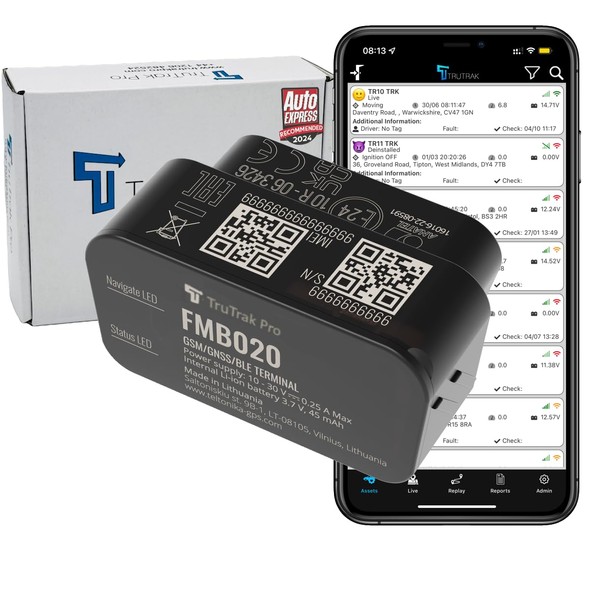 TruTrak Pro – FMB020 Low Profile GPS Tracker - Real