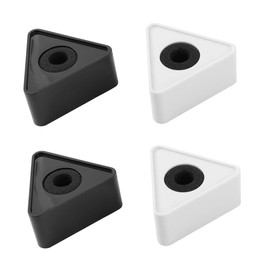 ORFOFE 4pcs Triangle Shaped Abs Microphone Station Logo Flags for Interviews Creative Design with Large Logo Area for Reporters and Interviewers