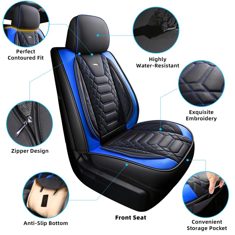 FREESOO Tundra 2 Front Seat Covers, Fit for Toyota Tundra