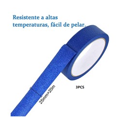 WHSCwp Blue Masking Tape,Masking Tape for painting, 24mm x 20m Masking Painters Tape,Indoor Decorating Artist Craft Tape (3)