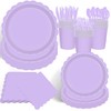Uikeleexm 140 PCS Sage Green Party Supplies Tableware Set Sage