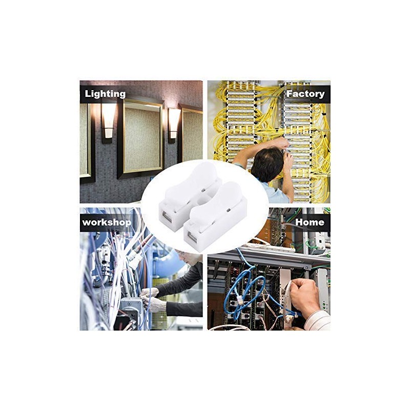 100pcs 5A 220V 2 Pin Push Quick Wire Cable Connector