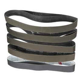 sourcing map 12pcs 2 x 42" Sanding Belts 2pcs Each of 120/240/400/600/800/1000 Grit Silicon Carbide Flush Joint Belt Sander Paper for Metal Woodworking Automotive Repair