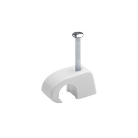 Meister Meister Express-Schelle 7 - 11 mm - wei? - 50 Stck im praktischen Set - Zur Fixierung von Kabeln & Leitungen - Inkl. vormontiertem Nagel / Haftclips / Kabelschellen / Nagelschellen / 7454150