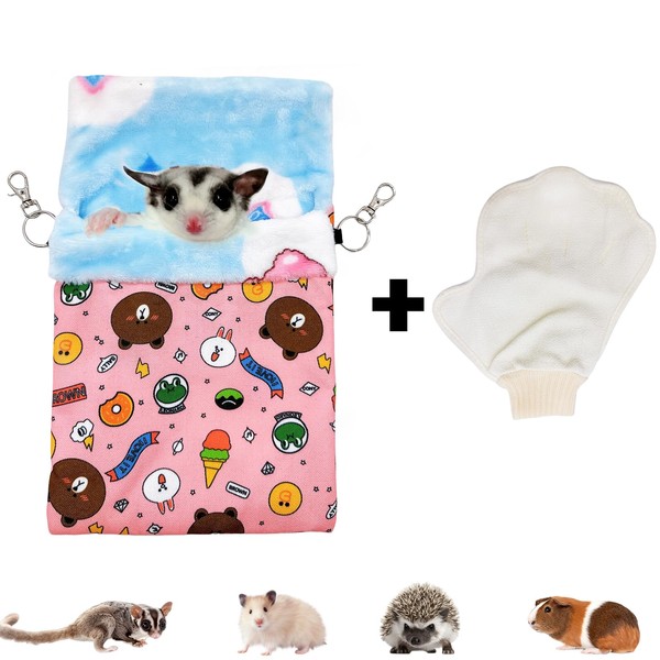 Acsist Sugar Gliders Sleeping Pouch Bag Hamster Cotton Hanging Flannel