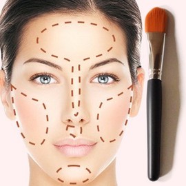 Glamza Classic Flat Face Makeup Cosmetic Foundation Brush1 Units