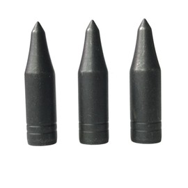 24pcs 8mm Archery Hunting Tips Arrows Broadheads Target Point Arrowheads(Black)