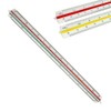 Mirhua Triangular Scale Drafting Ruler 30 cm with Scales 1/100,