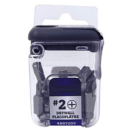 Edward Tools Drywall Bits # 2 Phillips - Pack of 25 - Sheetrock Screw Bits for Drill with Easy Refill Storage Box - 1” S2 Chrome Steel Bits with 1/4” shank