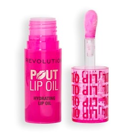 Revolution Beauty London, Pout - Aceite labial con tinte nutritivo, alto brillo, acabado no pegajoso, vegano y libre de crueldad, rosa frambuesa, 0.13