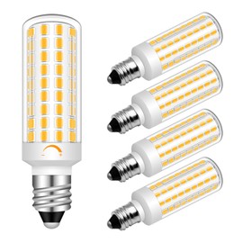 TRIJZHOU 5W 120V Led Bulbs Dimmable T3/T4 Mini E11 Base Bulbs, Replacement JDE11 50W 120V Halogen Bulbs 950LM Warm White 3000K E11 Led for Chandeliers, Ceiling Fans, and Cabinet Lighting Pack of 5
