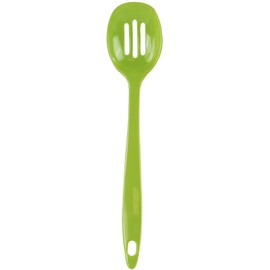 Reston Lloyd Melamine Slotted Spoon Kitchen Utensil, Premium Quality Utensil with Heat Resistant Ergonomic Handle, Durable BPA-Free Plastic, 11.5 inch long, One Piece, Lime
