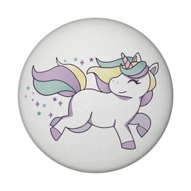 Unicorn Magnet with Bottle Opener Round Horse Princess Lucky Charm for School Child Nursery Fantasy Stars Design