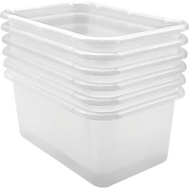 Teacher Created Resources Clear Small Plastic Storage 6-Pack (TCR2088677)