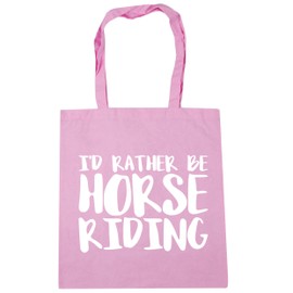 Hippowarehouse I'd Rather Be Horse Riding Tote Shopping Gym Beach Bag 42cm x38cm, 10 litres