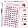 EMEDA Self Adhesive Eyelashes Clusters 12mm Natural Spiky Look Pre