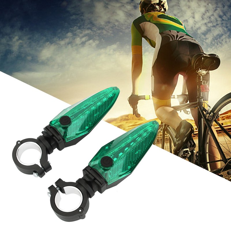 One Pair Waterproof LED Bicycle Handlebar Grips Light Anti thief