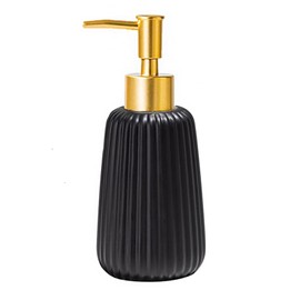 XUTONG Matte Black Soap Dispenser， for Bathroom and Kitchen, Refillable Liquid Soap & Lotion Dispenser, Modern Plastic Soap Dispenser， with Dispenser Rust Proof Pump,300ml, Black