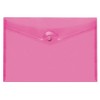 Tiger A4+ Foolscape Plastic Stud Wallet Files - Pack of 5 Pink Folders