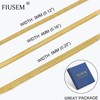 Fiusem Necklace for Women, 14K Gold Plated Herringbone Chain for