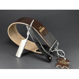 URBANE Wet Shave Ready Straight Razor with 15.5” Long Leather Sharpening Strop Belt USA
