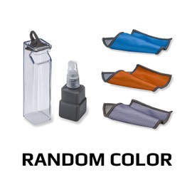 Carson Clip n'Clean All-in-One Cleaning Kit with Cleaning Spray, Microfiber Cloth and Protective Case - Random Color - Orange, Grey or Blue (MF-50)