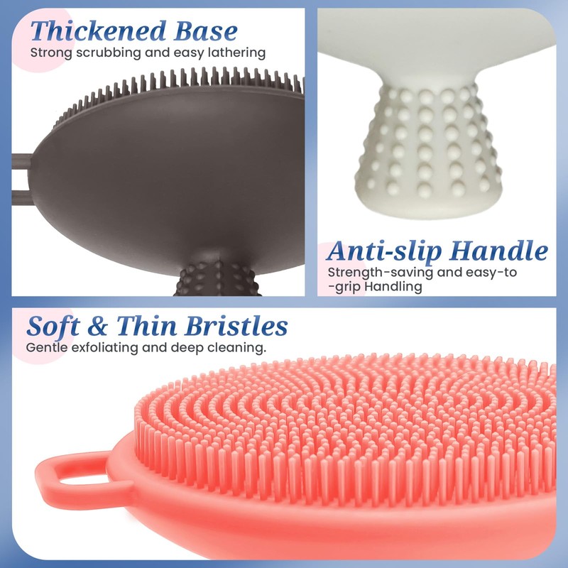 GEENOA Silicone Face Scrubber, Manual Face Scrubber Exfoliator for Men/Women