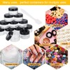 GOLRISEN Cosmetic Container,12pcs Plastic Travel Jars,with Black Screw Lids 15ml