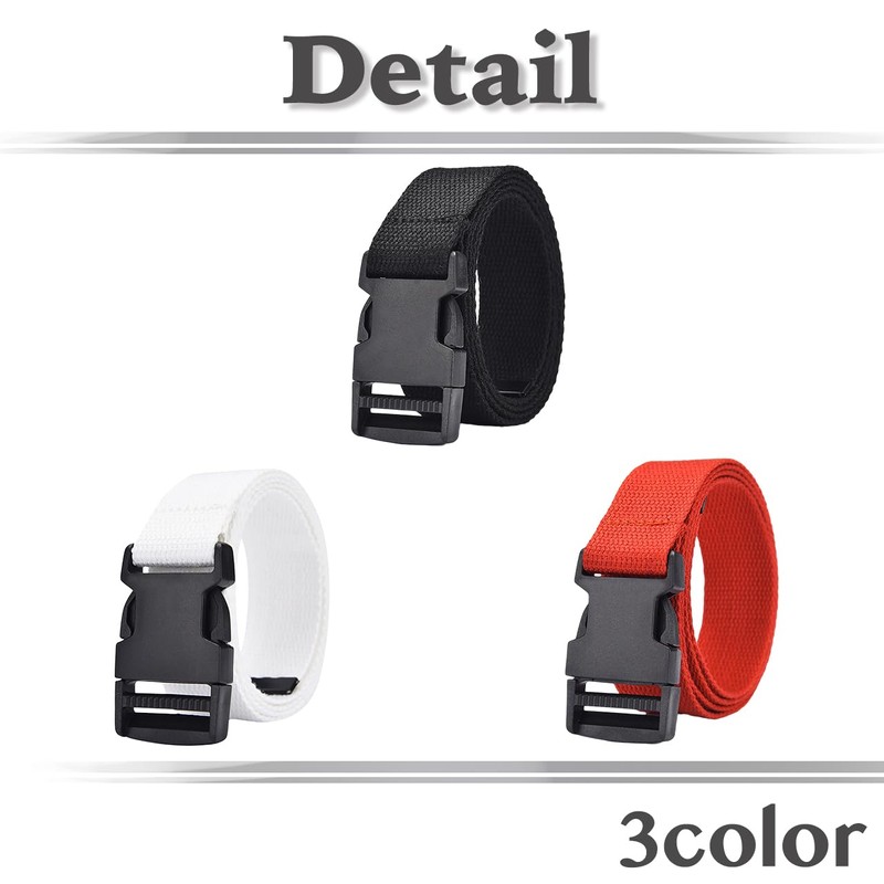 White Fang BT941 Men's Belt, Outdoor Activities, Nylon, Easy Removal,