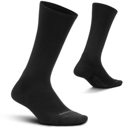 Feetures Plantar Fasciitis Ultra Light Crew Sock Black (X-Large)