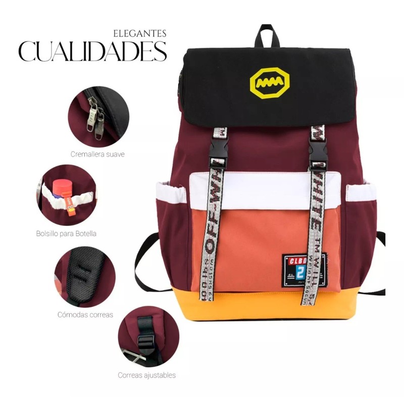 Shendy Vendy Mochila Backpack Impermeble Escolar De Gran Capacidad Color