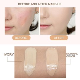 Beauty Cream, Beauty Linasi Clear Cover Beauty Cream, Air Cushion Cc Cream, Moisturizing Concealer, Makeup Long Lasting (A-Lvory)