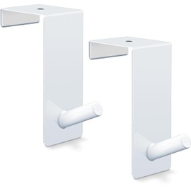 RELIBO® Flipchart Door Hook, Space-Saving & Mobile Alternative to Flipchart Stand, Intelligent Solution for Hanging Flipchart Paper, White Painted Steel (2x)