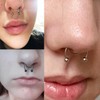 WillTen 8 Pieces Fake Nose Ring Fake Septum Piercing with
