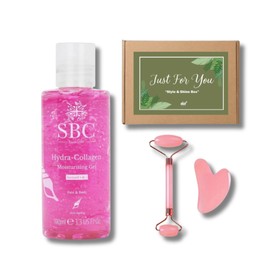 SBC Hydra Collagen Skincare Set – 100ml Hydrating Collagen Serum with Face Roller & Gua Sha for Enhanced Skin Revitalization, Deep Hydration, Firming, Radiant and a Youthful Glow