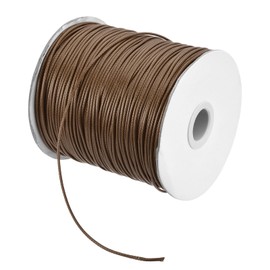 MECCANIXITY Waxed Cord 1.5mm Waxed Polyester Cord 175 Yard Wax String for Bracelet Making,Necklaces, Beading,Jewelry Making and DIY Crafts(Brown)
