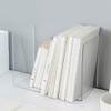 2Pcs Acrylic Bookends Desktop Storage Bookshelf Book Holder Transparent Book