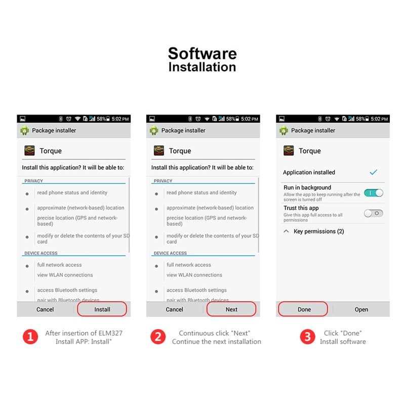 AIMALL Bluetooth OBD2 ELM327 Car Scanner Diagnostic Auto Tool for