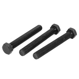 IIVVERR M12x90mm Grade 8.8 Fully Thread Hexagon Head Metal Hex Cap Screw Bolt Stud 3pcs (M12x90mm Grado 8.8 Rosca Hexagonal Cabeza Metálica Hexagonal Tornillo de Perno Tornillo Perno 3 unids