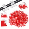 PETKNOWS 80 PCS Adhesive Cable Clips Christmas Clear Light Strip