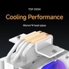 Gamma A40 ARGB WH CPU Cooler,100mm PWM Fan,133mm Height Single