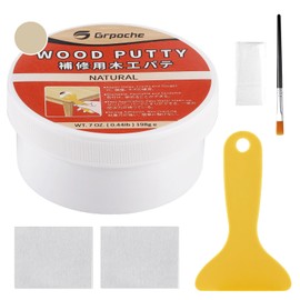 Natural Wood Filler Putty Paintable, Stainable, Sandable, 7 Ounce Wood Furniture Repair Kit, Quickly Repair Holes, Cracks, Chips and Scorched Areas of Wooden Furniture